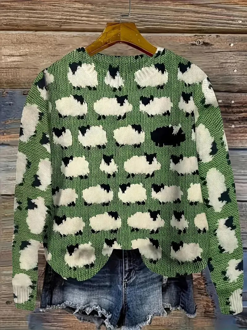 Norvielle Damen Pullover Bedruckt