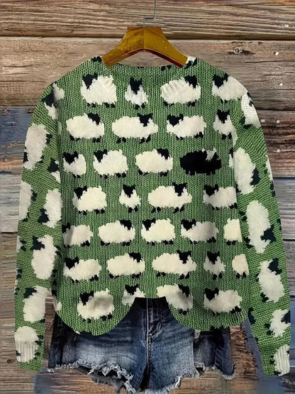 Norvielle Damen Pullover Bedruckt