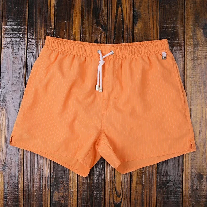 Herren Badeshorts Streifen Baumwolle Bequem