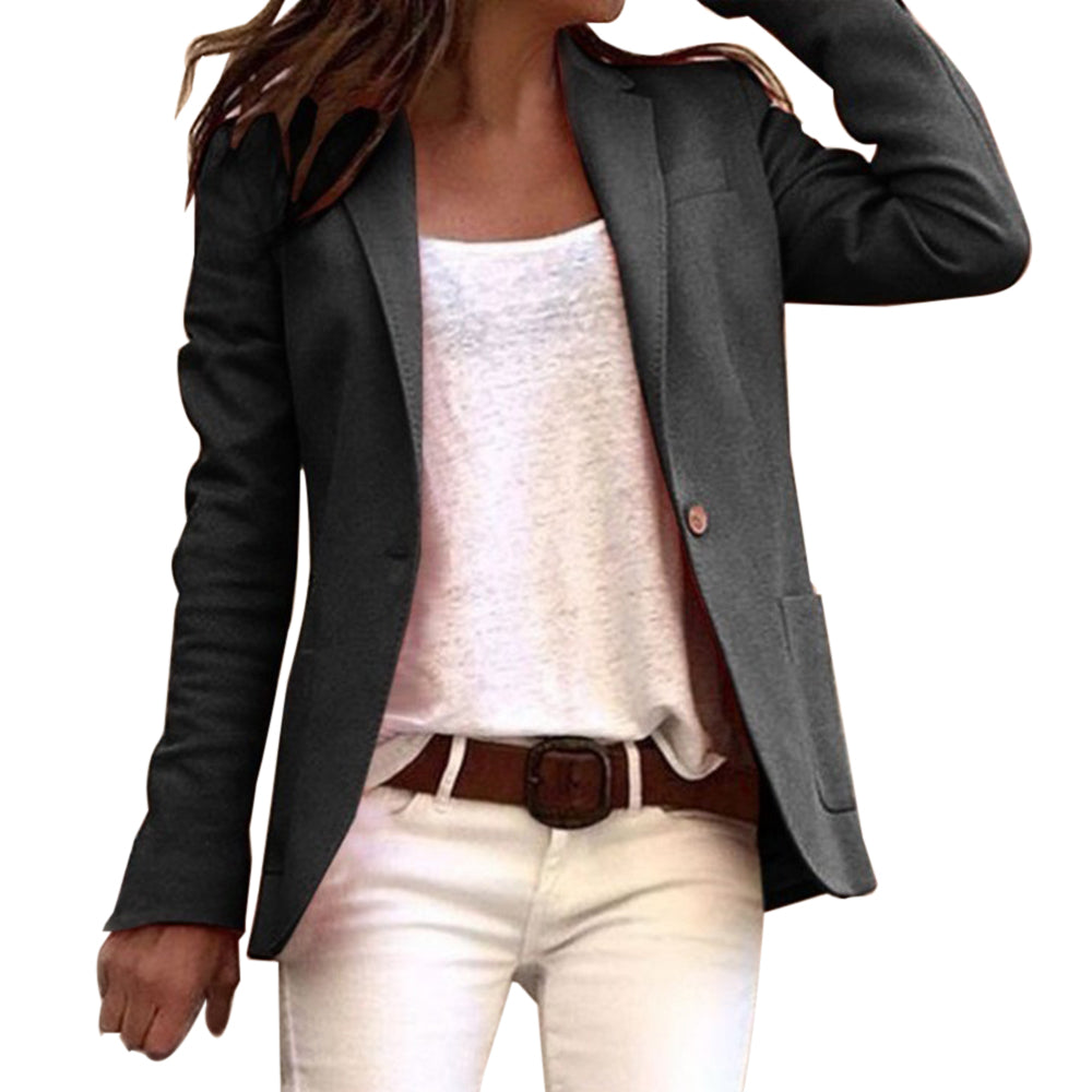 Damen Blazer Schmal Langarm