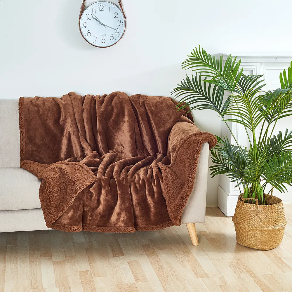 Wendbare Plüschdecke Weich Wasserdicht Fleckenbeständig