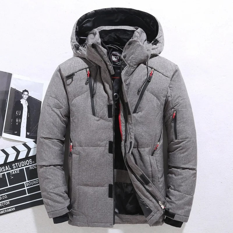 Herren Winterjacke Fell-Innenfutter Kapuze