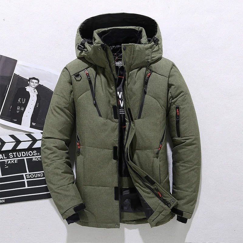Herren Winterjacke Fell-Innenfutter Kapuze