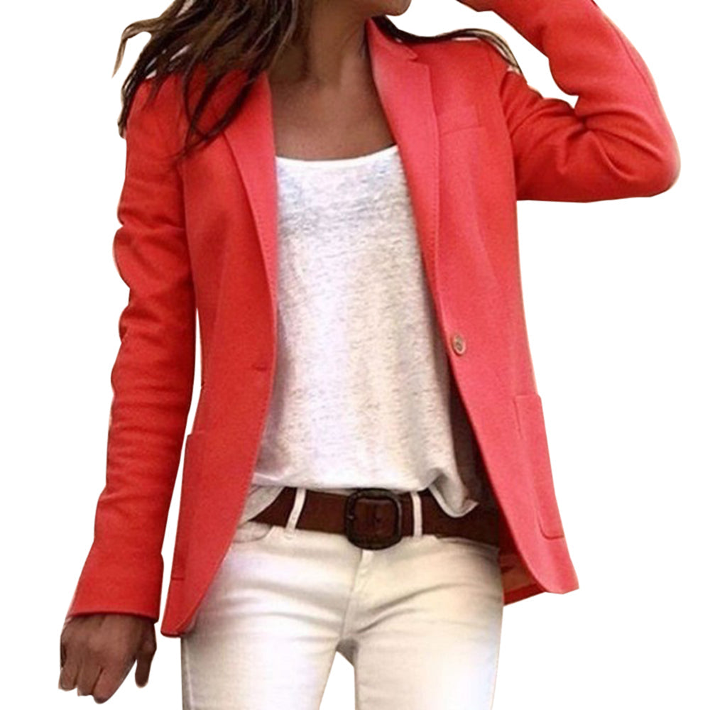 Damen Blazer Schmal Langarm