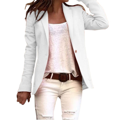 Damen Blazer Schmale Passform Langärmlig
