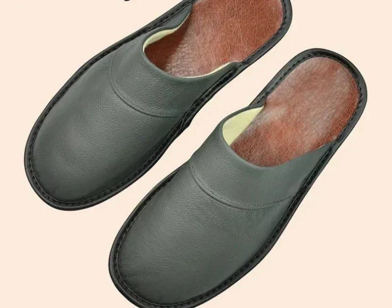 Männer Hausschuhe Rindsleder Bequem