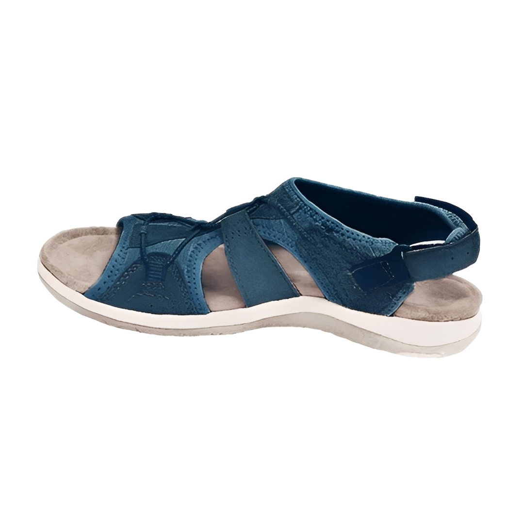 Damen Sommersandalen Edel Leder Beige