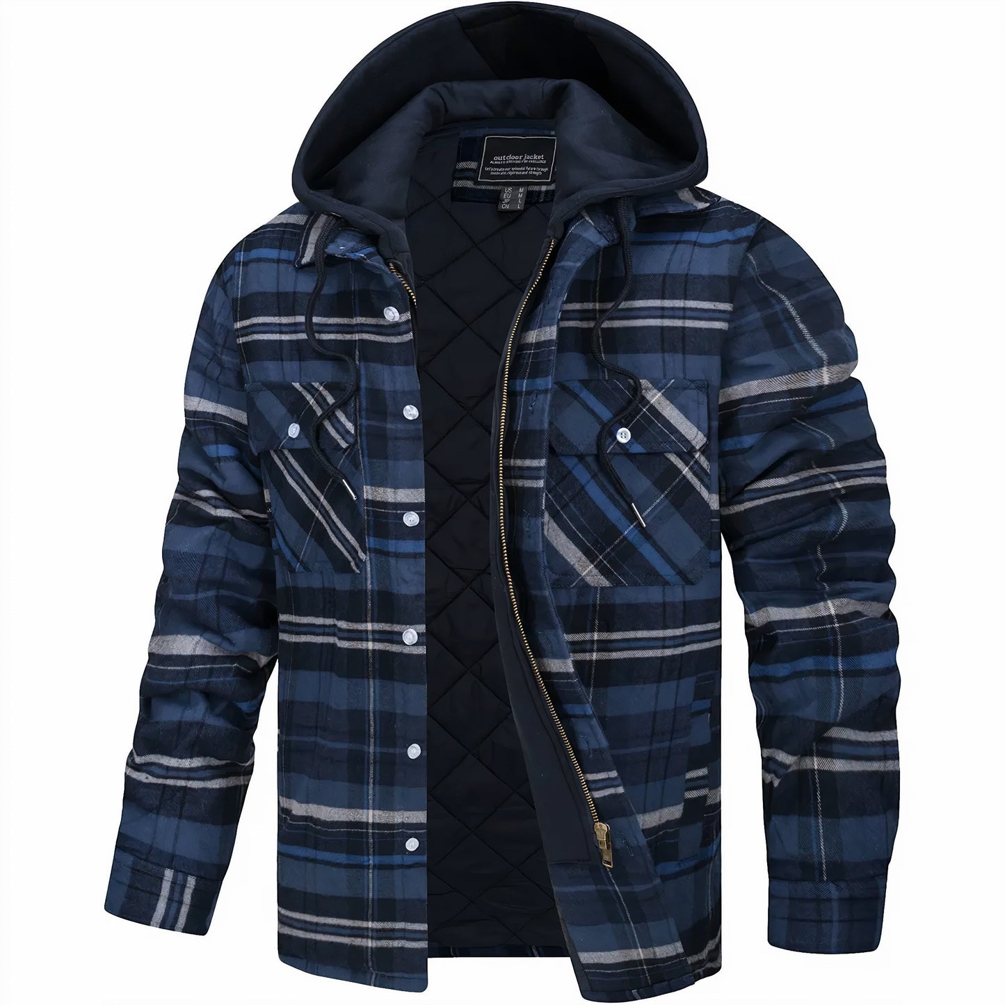 Herren Karierte Reißverschlussjacke