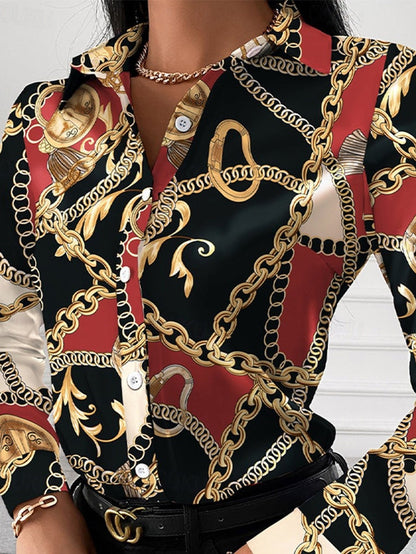 Damenbluse mit Goldendetails Elegant