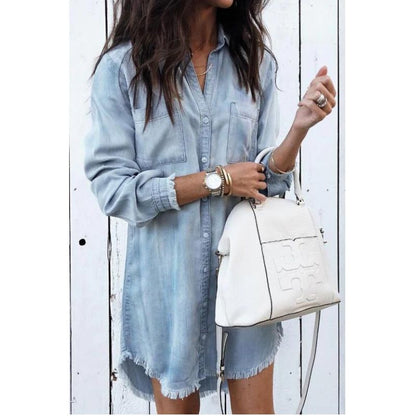 Norvielle Damen Denimkleid