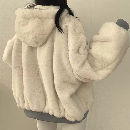 Damen Oversize Winterjacke Fleece-Innenfutter Kuschelig