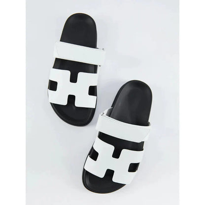 Elegante Milano Damen Slipper Italienischer Stil Leder