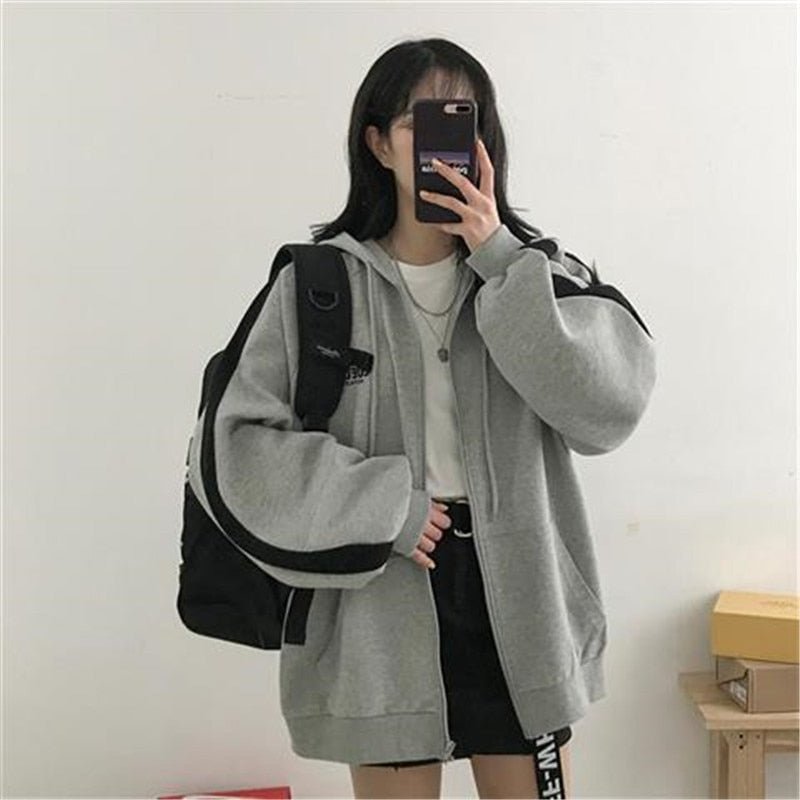 Almira Damen Oversized Parka Kapuze Taschen Bequem