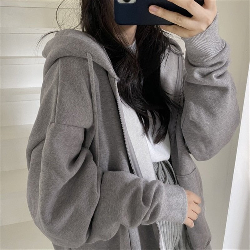Almira Damen Oversized Parka Kapuze Taschen Bequem