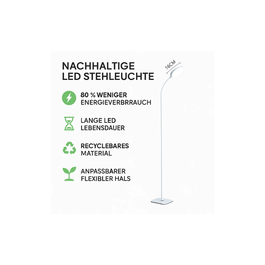 LED-Stehlampe Minimalistisch Warmweiß