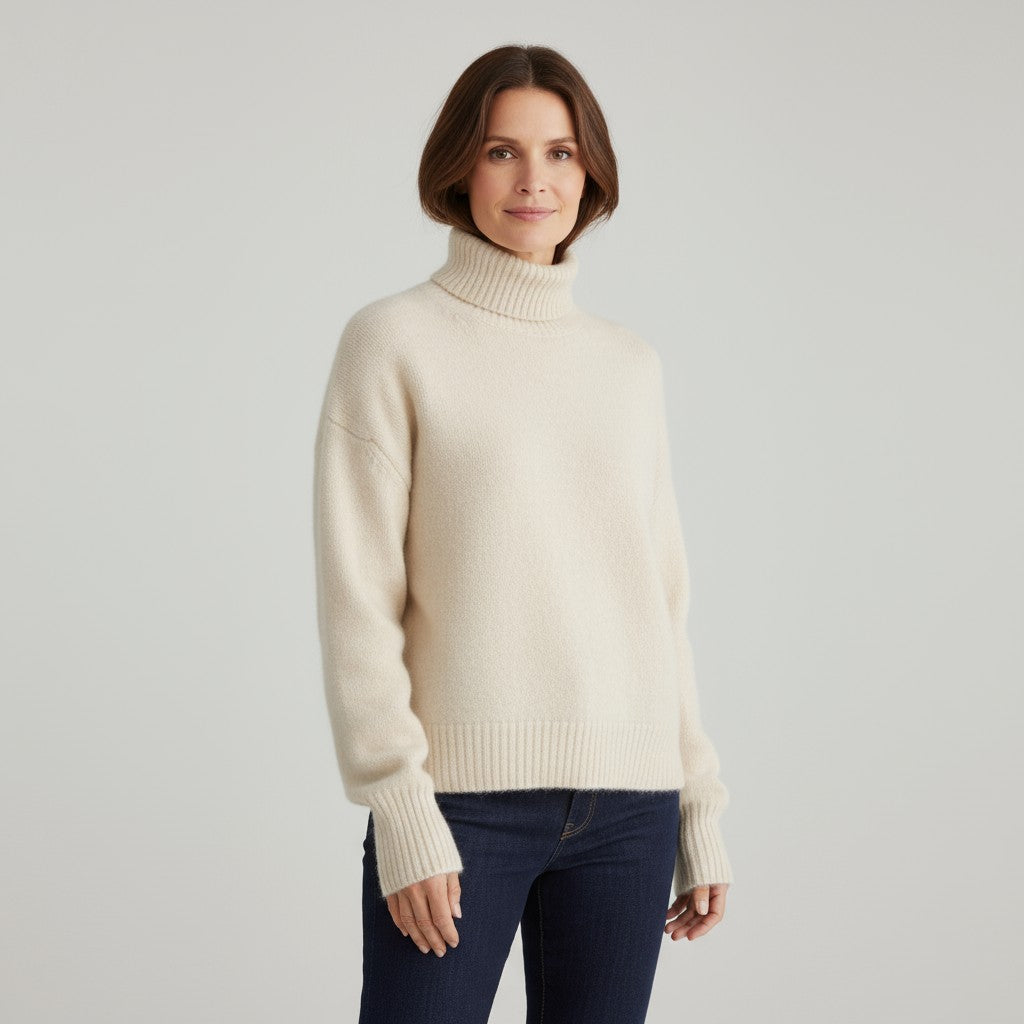 Damen Rollkragenpullover Weich Lässig Winter - Norvielle