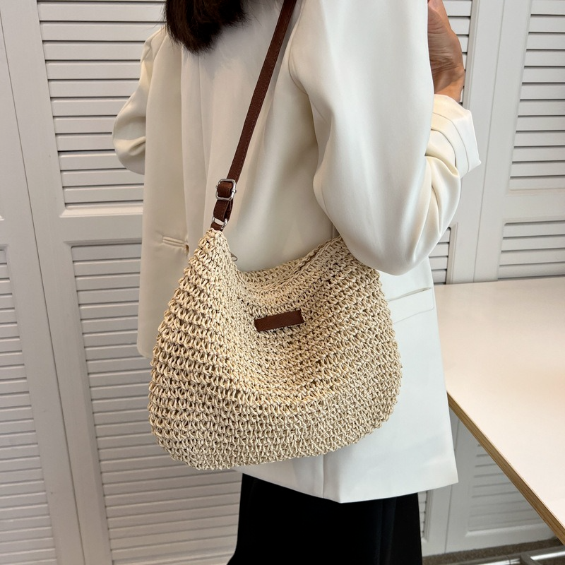 Boho Strandtasche Aurora Leinen Beige