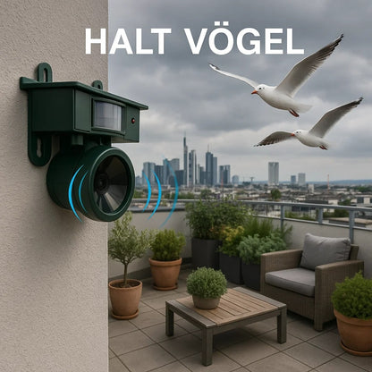 Vogelabwehrgerät für Balkon und Garten, Tauben Vertreiben, Ultraschall