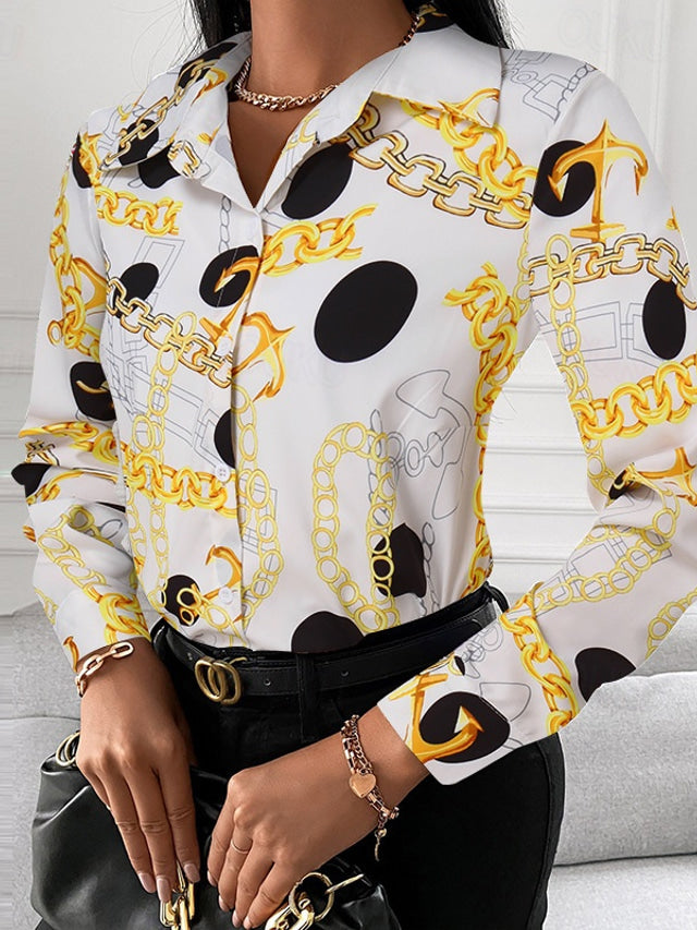 Damenbluse mit Goldendetails Elegant
