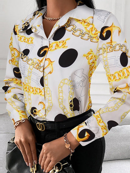 Damenbluse mit Goldendetails Elegant