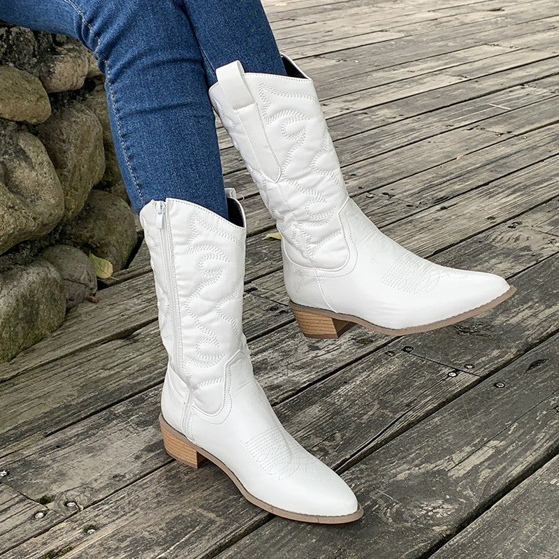 Damen Cowboy Stiefel Norvielle Leder