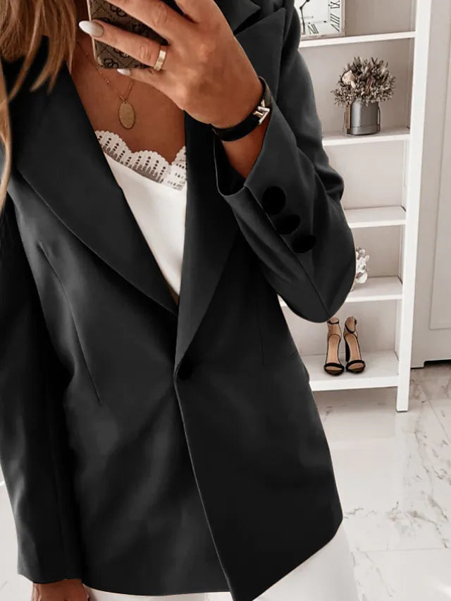 Norvielle Herren Blazer Ein-Knopf Lässig