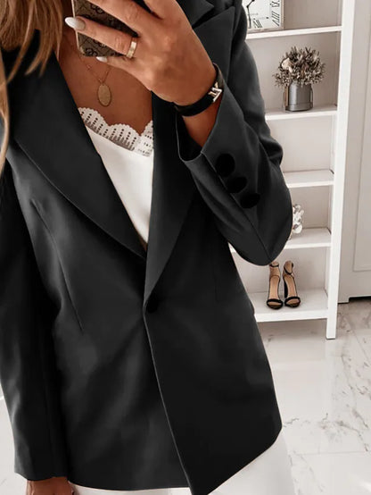 Norvielle Herren Blazer Ein-Knopf Lässig