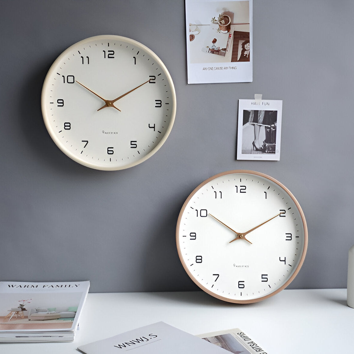 Holz Wanduhr Moderne Nordisches Design 30cm