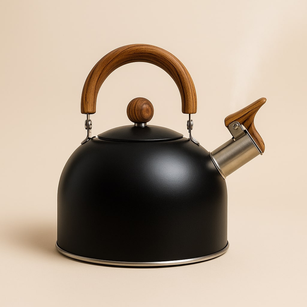 Edelstahl Teekanne Induktions geeignet Retro Look 1,7 Liter