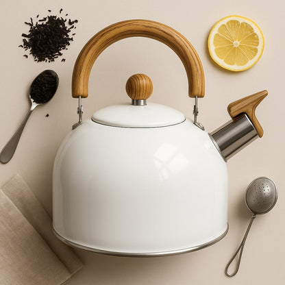 Edelstahl Teekanne Induktions geeignet Retro Look 1,7 Liter
