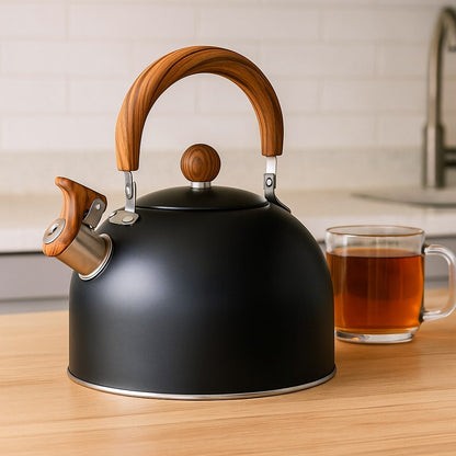 Edelstahl Teekanne Induktions geeignet Retro Look 1,7 Liter