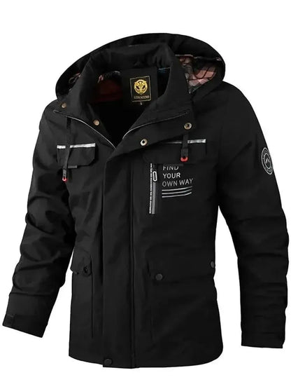 Herren Windbreaker Jacke Wasserdicht Kapuzen