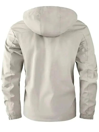 Herren Windbreaker Jacke Wasserdicht Kapuzen Schwarz - Norvielle