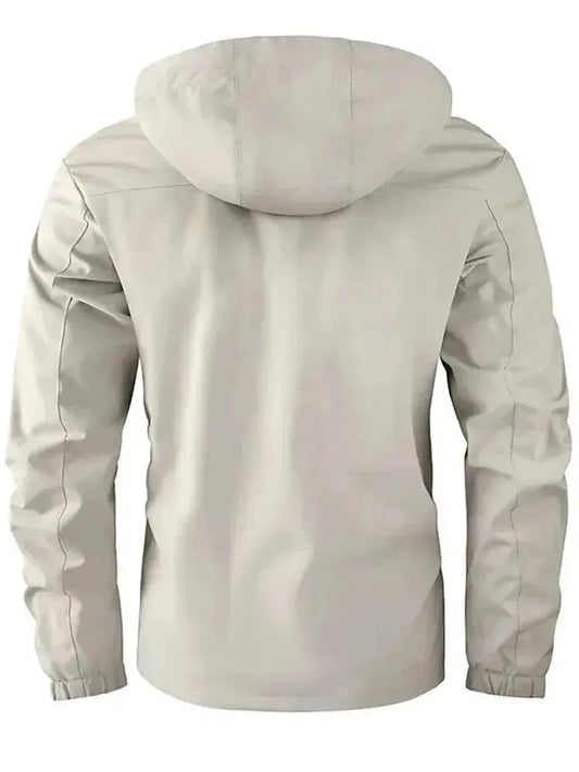 Herren Windbreaker Jacke Wasserdicht Kapuzen Schwarz - Norvielle