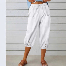 Damen Cargo Hose Tunnelzug Bein