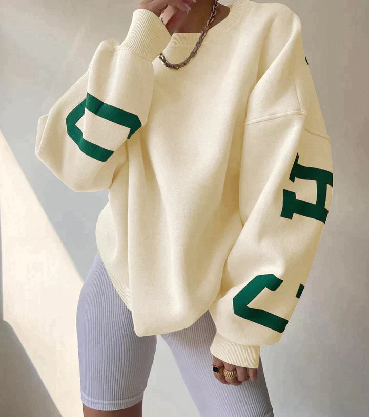 Damen Oversize Pullover Modisch Großzügig