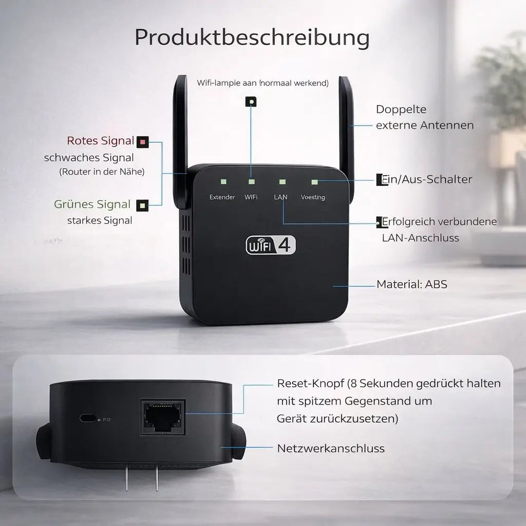 Wlan Repeater Signalverstärker für besseres Netz
