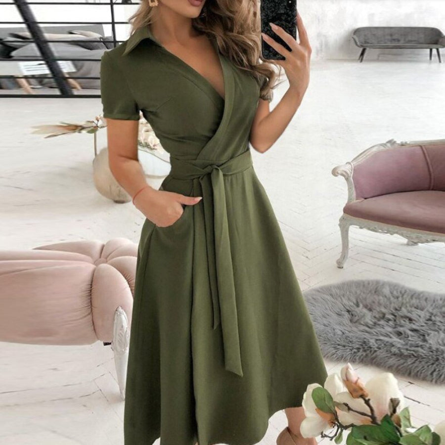 Damen A-Linien-Kleid Elegantes Fließendes Design