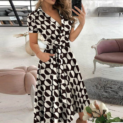 Damen A-Linien-Kleid Elegantes Fließendes Design