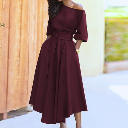 Damen A-Linien-Kleid Elegantes Fließendes Design