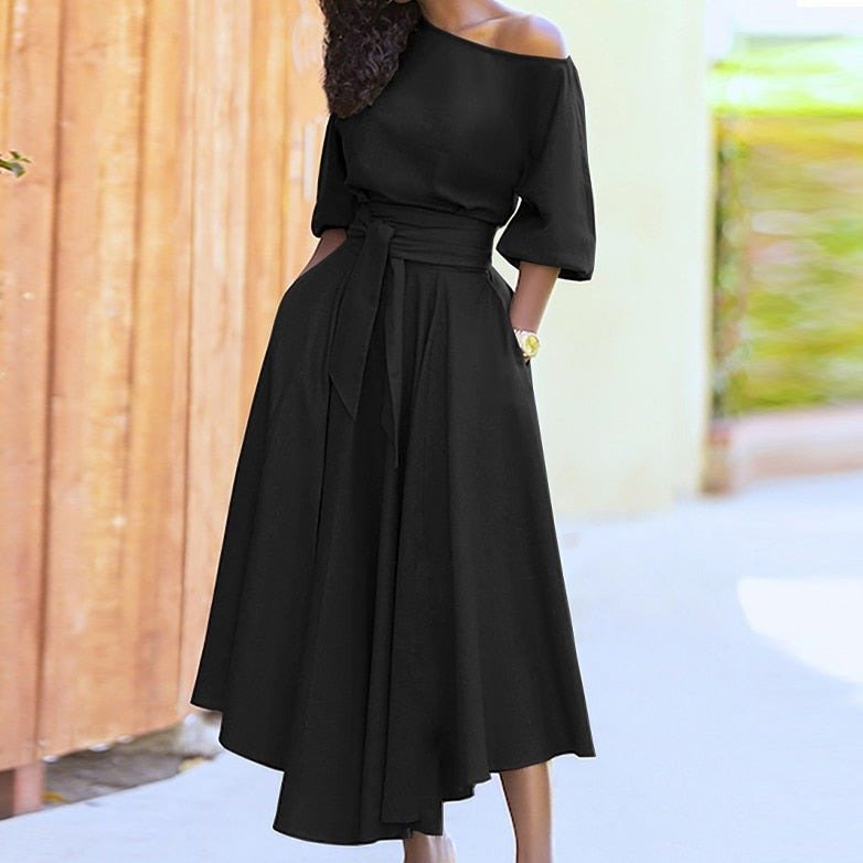 Damen A-Linien-Kleid Elegantes Fließendes Design