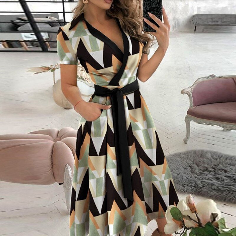 Damen A-Linien-Kleid Elegantes Fließendes Design