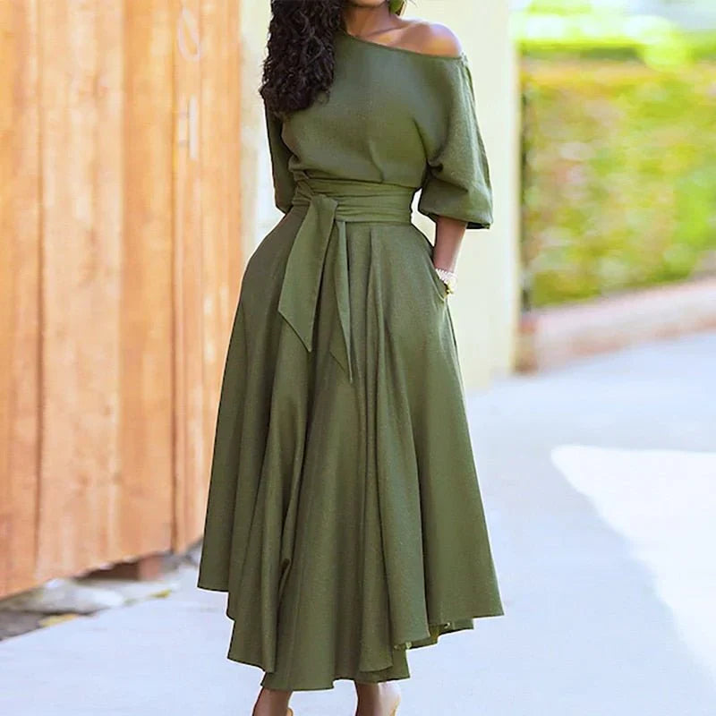 Damen A-Linien-Kleid Elegantes Fließendes Design