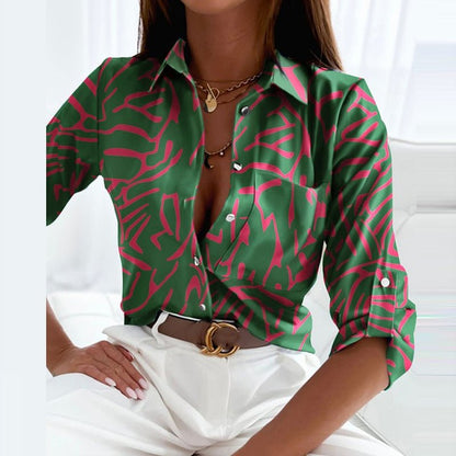 Damen Bluse Klassischer Kragen Elegantes Design