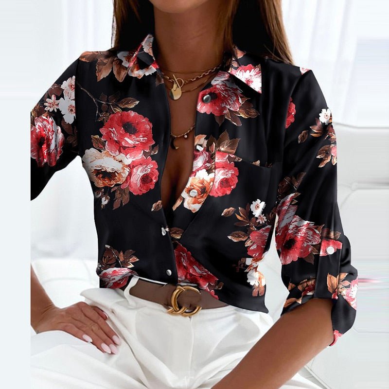 Damen Bluse Klassischer Kragen Elegantes Design