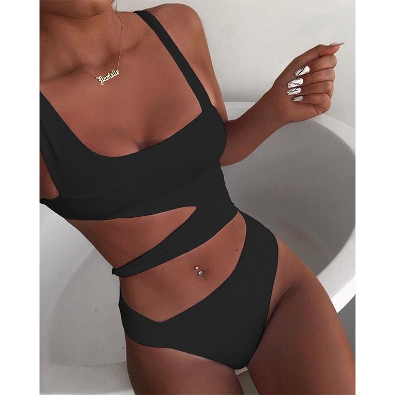 Norvielle Damen Push-Up Badeanzug Einteilig