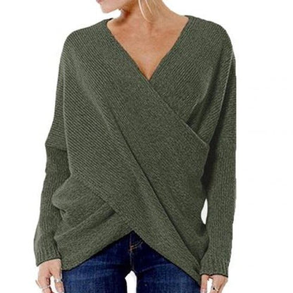 Norvielle Damen Gekreuzter Pullover - Norvielle