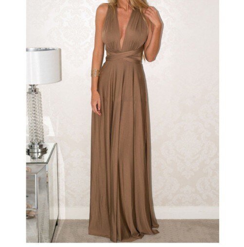 Damen Maxikleid Hochzeitsgastkleid Infinity-Schnitt