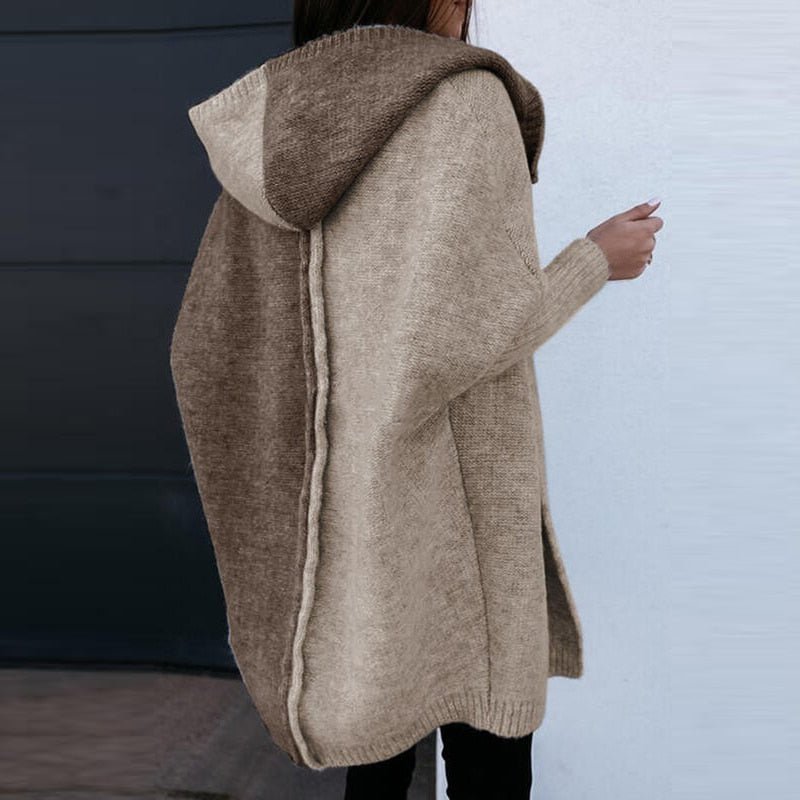 Norvielle Damen Strickjacke Lang Mit Kapuze - Norvielle