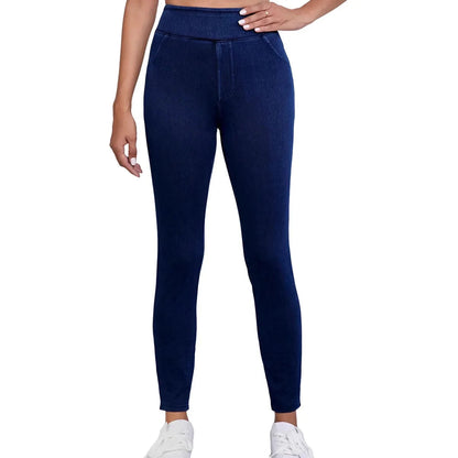 Damen Slim-Fit-Jeans Hohe Taille Stretch
